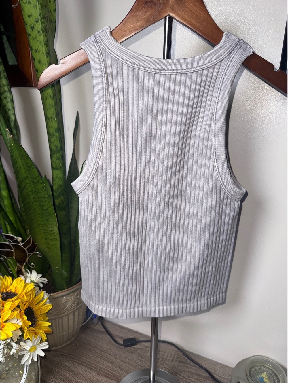 Zenana Ribbed Washed Seamless Tank - Picture 2 of 4